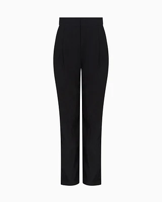Armani Exchange - Trousers with pleats flowing fabric, Woman, Black, Size:
