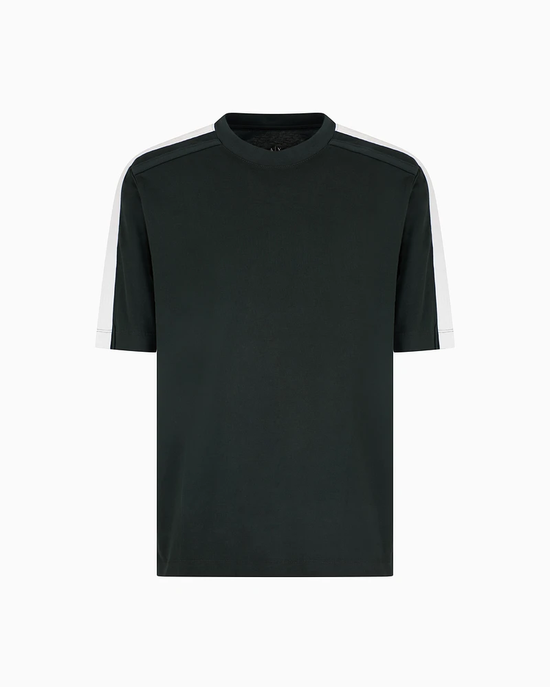 Armani Exchange - Regular fit T-shirt with logo bands, Man, Green, Size: