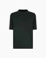 Armani Exchange -  Regular fit T-shirt with logo bands, Man, Green, Size: