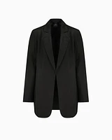 Armani Exchange - Open jacket flowing fabric, Woman, Black, Size: