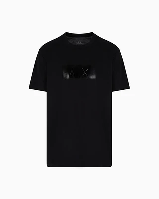Armani Exchange - Regular fit t-shirt with vinyl logo print, Man, Black, Size: