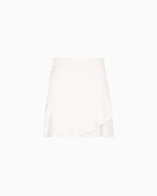 Armani Exchange - Mini skirt matte satin fabric, Woman, White, Size: