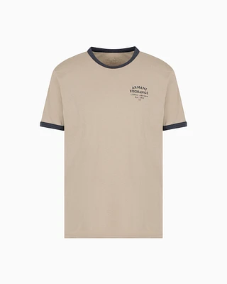 Armani Exchange - ASV Organic Cotton Regular Fit T-Shirt, Man, Beige, Size:
