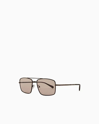 Armani Exchange - Men’s aviator sunglasses, Man, Brown, Size: 57L