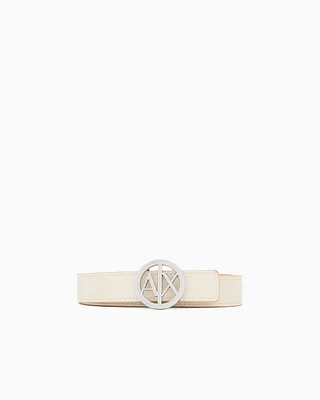 Armani Exchange - Logo buckle belt, Woman, Camel, Size: