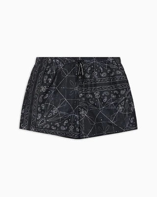 Armani Exchange - Allover patterned boxer costume, Man, Black, Size: