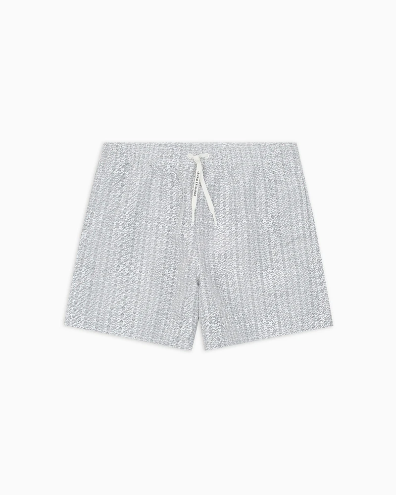 Armani Exchange - Patterned boxer costume, Man, White, Size: