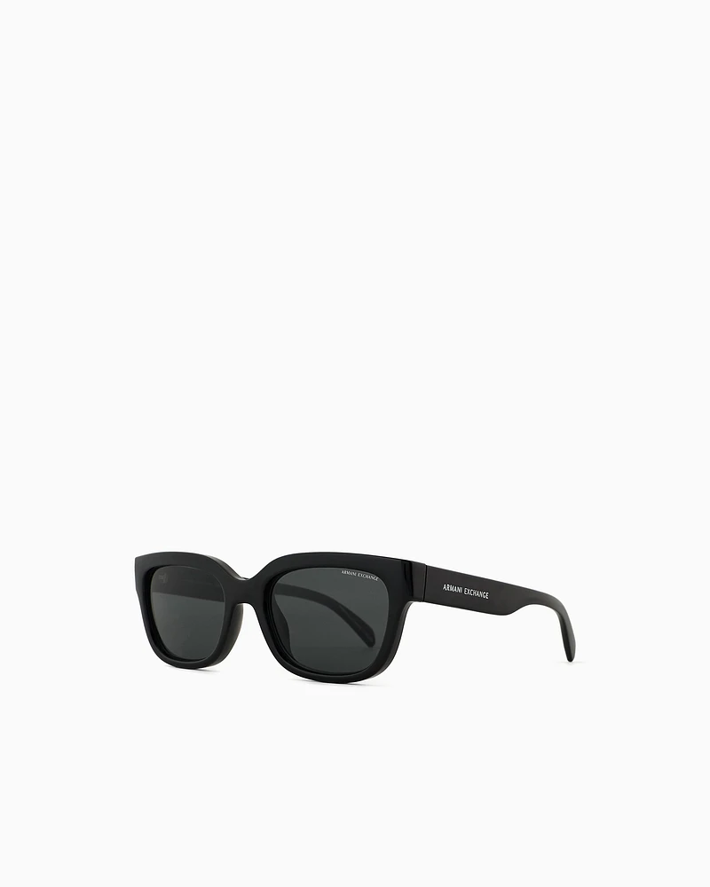 Armani Exchange - Irregular-shaped women’s sunglasses , Woman, Black, Size: 54L