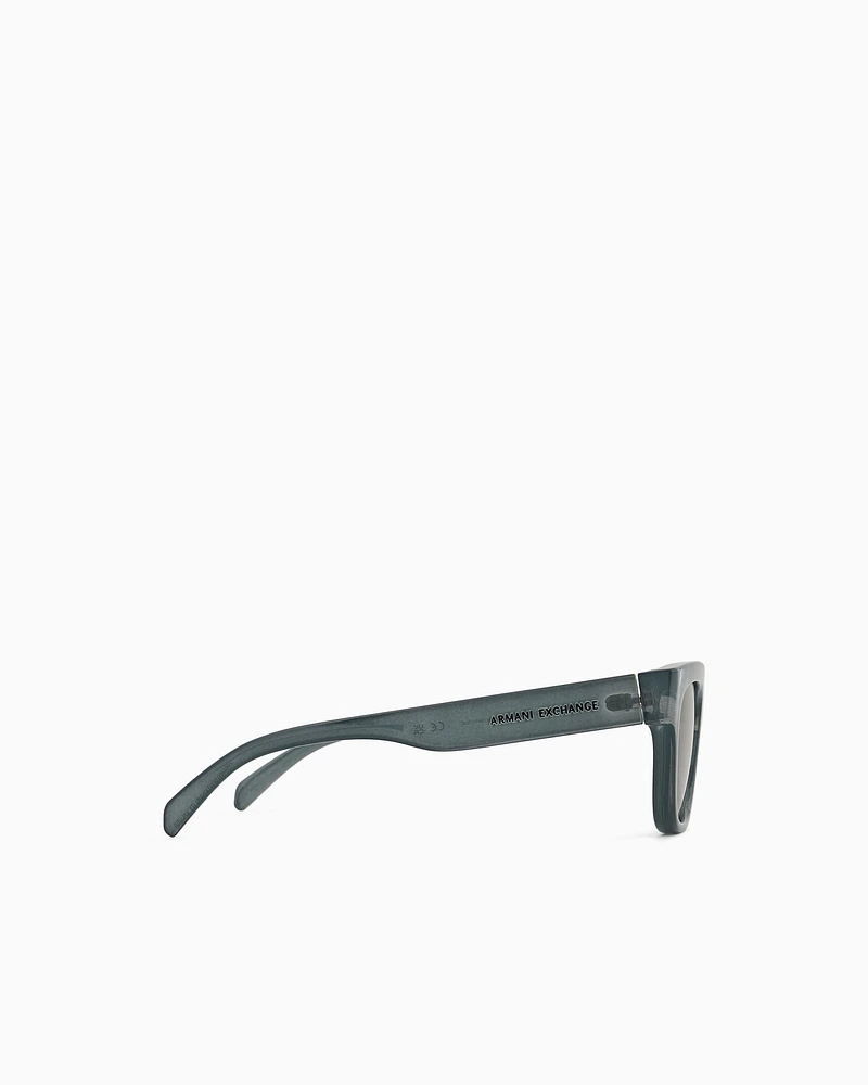 Armani Exchange - Irregular-shaped women’s sunglasses , Woman, Grey, Size: 54L