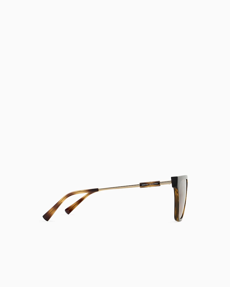 Armani Exchange - Women’s cat-eye sunglasses, Woman, Brown, Size: 55L