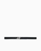 Armani Exchange - Leather belt with logo, Man, Black, Size: TU
