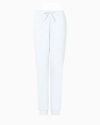 Armani Exchange - Scuba fabric jogger pants, Woman, Light Blue, Size: