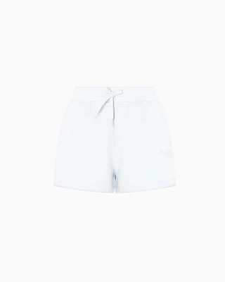 Armani Exchange - Logo sweatshirt shorts, Woman, Light Blue, Size: