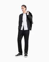 Armani Exchange - Regular fit shirt ultra stretch fabric, Man, Black, Size: