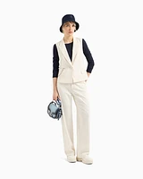 Armani Exchange - ASV Cotton and Lyocell Dye Denim Relaxed Fit Jeans, Woman, White, Size: