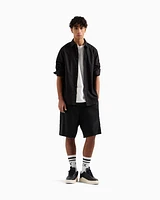 Armani Exchange - Regular fit cotton jacquard shirt, Man, Black, Size: