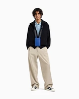 Armani Exchange - ASV Fabric Zip Up Cardigan, Man, Navy Blue, Size: