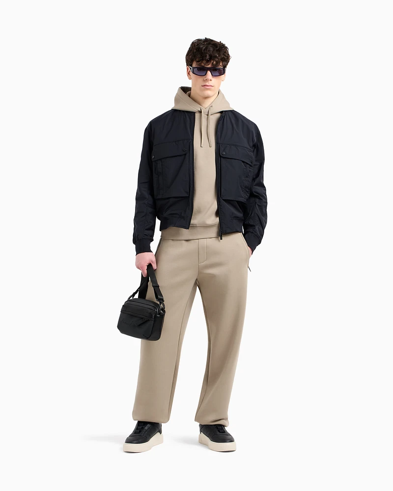 Armani Exchange - Bomber with maxi pockets, Man, Navy Blue, Size:
