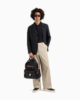 Armani Exchange - Single-breasted blazer stretch fabric, Man, Navy Blue, Size: