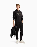 Armani Exchange - Hoodie with blurred logo effect, Man, Black, Size: