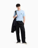 Armani Exchange - Regular fit T-shirt with print on the chest, Man, Light Blue, Size: