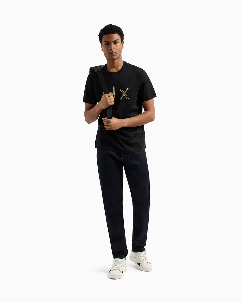 Armani Exchange - J13 slim fit jeans cotton denim with contrast stitching, Man, Blue, Size: