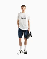 Armani Exchange - Regular fit T-shirt with maxi logo, Man, White, Size: