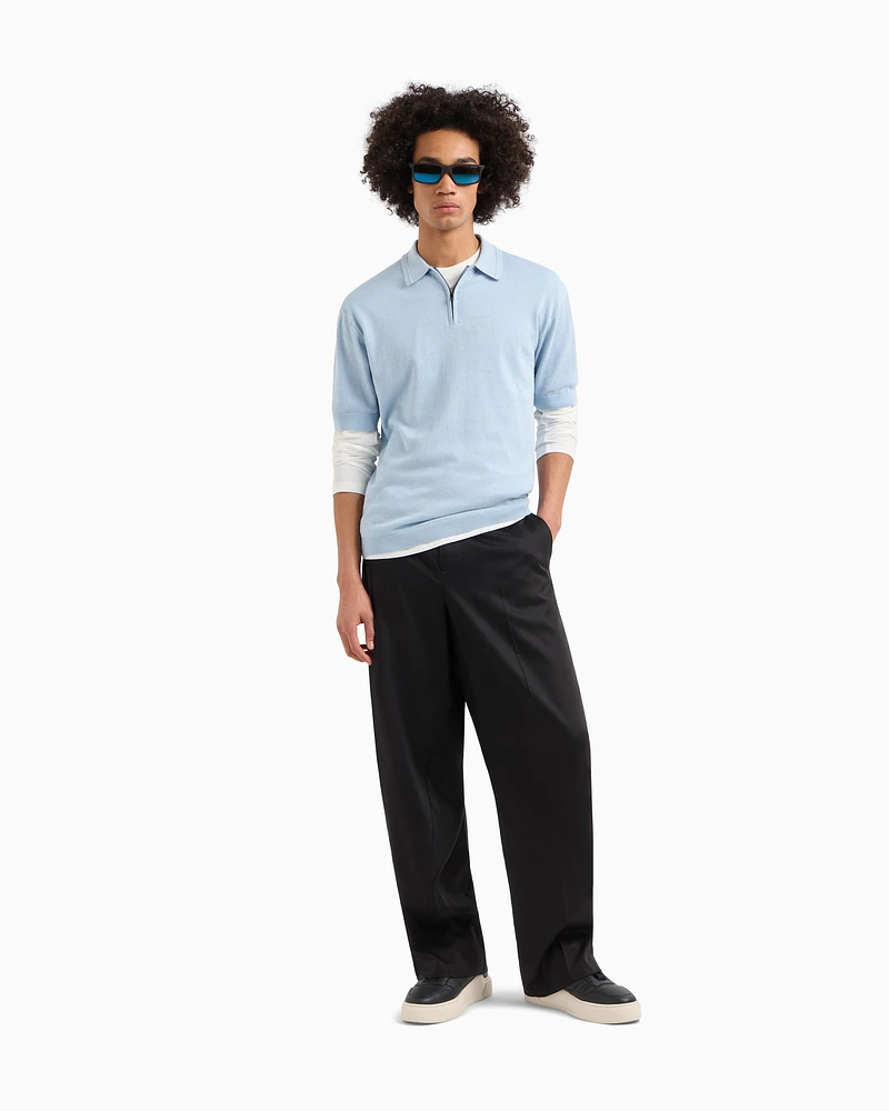 Armani Exchange - Knitted Tops, Man, Light Blue, Size: