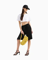 Armani Exchange - Large shoulder bag with side pockets, Woman, Yellow, Size: TU