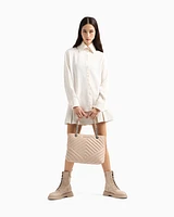 Armani Exchange - Quilted shopper bag with chain handles, Woman, Pink, Size: TU