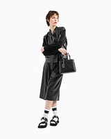 Armani Exchange - Small shopper with handles and shoulder strap, Woman, Black, Size: TU