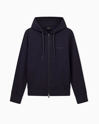 Armani Exchange - Basic zip-up hoodie, Man, Navy_blue, Size: