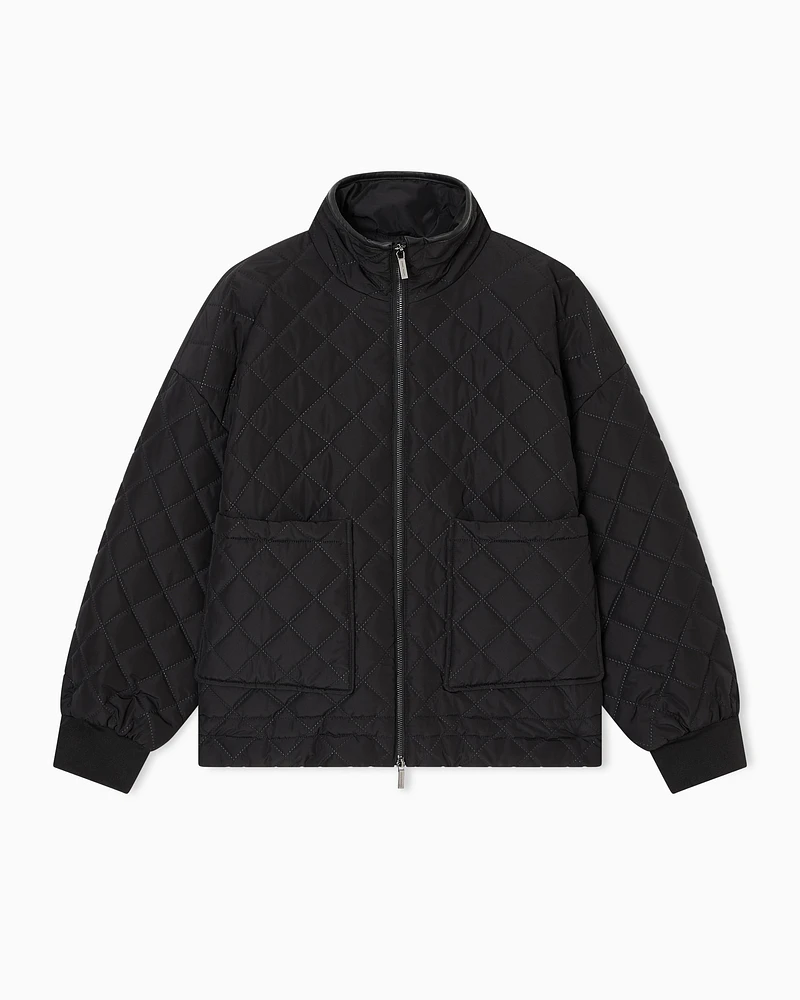 Armani Exchange - Diamond quilted jacket, Woman, Black, Size: