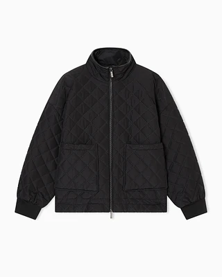 Armani Exchange - Diamond quilted jacket, Woman, Black, Size: