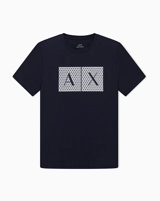 Armani Exchange -  Slim fit jersey T-shirt with logo, Man, Navy Blue, Size: