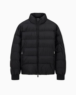 Armani Exchange - Fabric jacket with allover logo, Man, Black, Size: