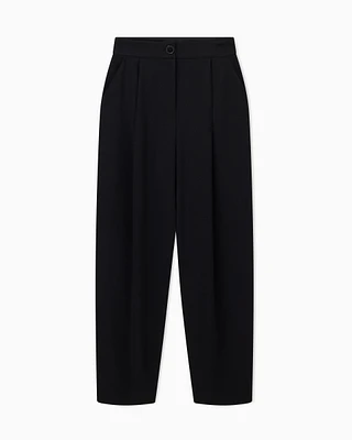 Armani Exchange - Twill pleated trousers, Woman, Black, Size: