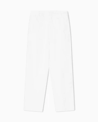 Armani Exchange - Stretch cotton chinos, Man, White, Size: