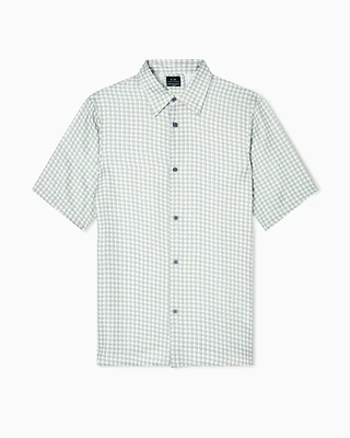 Armani Exchange - Patterned short-sleeved shirt, Man, Green, Size: