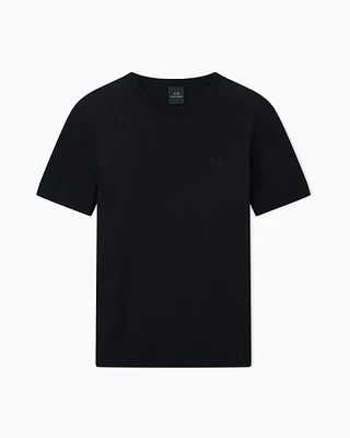 Armani Exchange -  Organic Cotton Knit T-Shirt, Man, Black, Size: