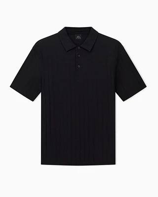 Armani Exchange - Regular fit polo shirt mercerised cotton, Man, Black, Size: