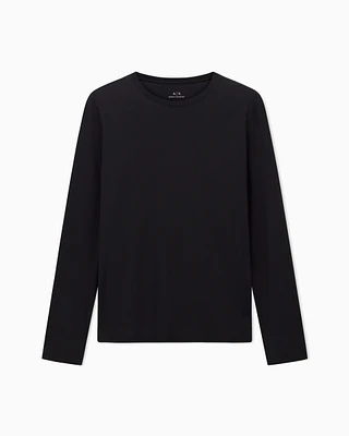 Armani Exchange - Pima Cotton Long Sleeve T-Shirt, Man, Black, Size: