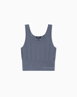 Armani Exchange - Wide ribbed top, Woman, Grey, Size: