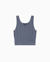 Armani Exchange - Wide ribbed top, Woman, Grey, Size: