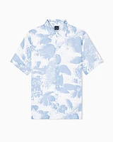 Armani Exchange - Patterned short-sleeved shirt, Man, Light_blue, Size: