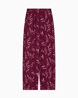 Armani Exchange - Pleated trousers chiffon foliage, Woman, Patterned, Size:
