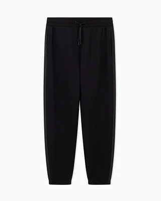 Armani Exchange - Jogger Pants Logo Stripes, Man, Black, Size: