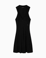 Armani Exchange - Jersey flared midi dresses, Woman, Black, Size:
