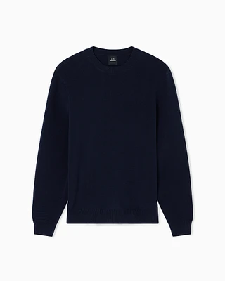 Armani Exchange - Striped Texture Crew Neck Sweater, Man, Navy_blue, Size:
