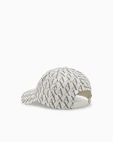 Armani Exchange - Visor cap with allover logo, Man, White, Size: TU